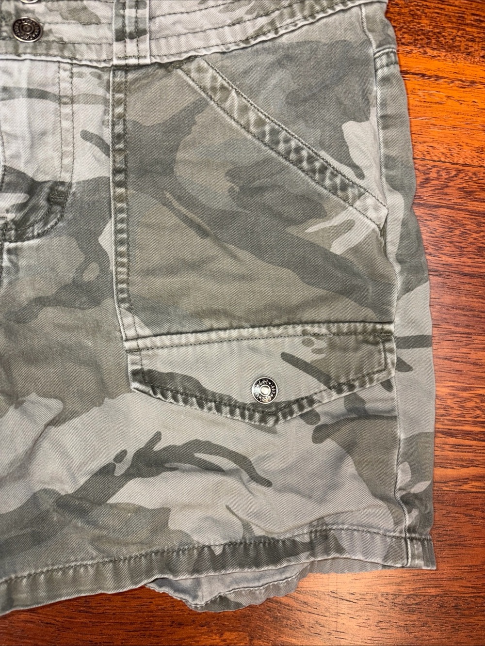 Lee Women's Camo Cargo Shorts - Green Camouflage - Picture 3 of 6